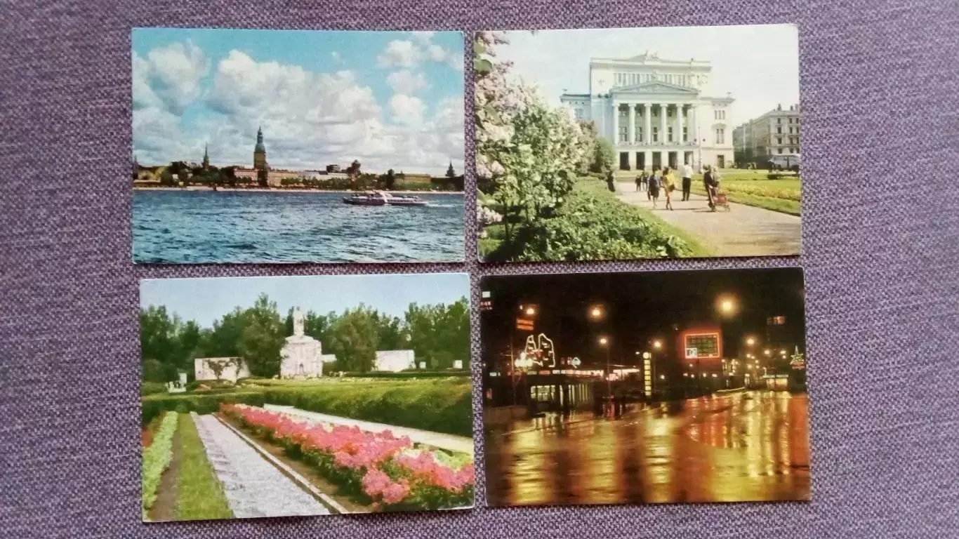 Города СССР : Рига (Латвия) 60 - е годы . полный набор - 16 открыток (чистые) 4