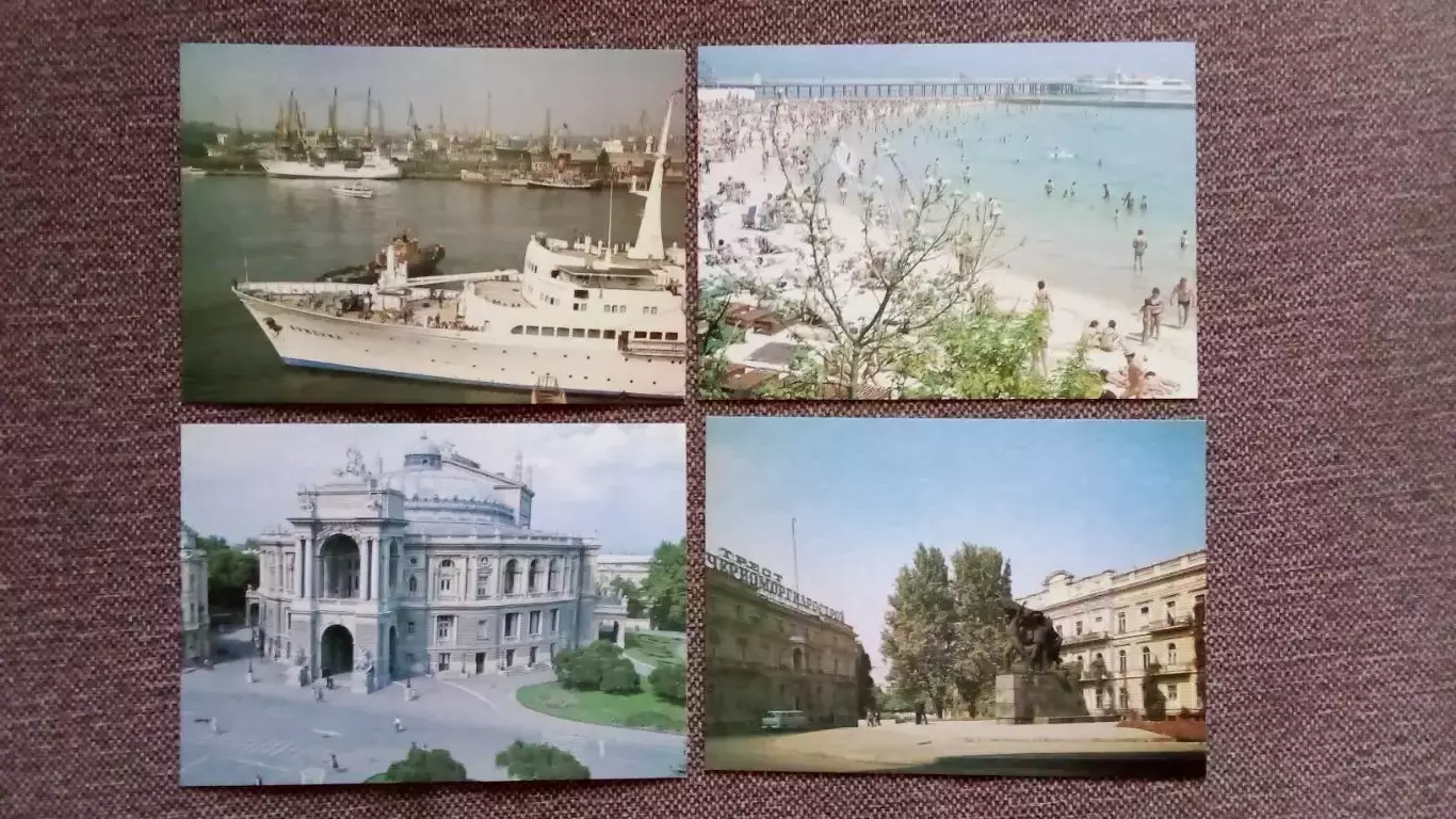 Города СССР : Одесса (Украина) 1987 г. полный набор - 15 открыток (чистые) 2