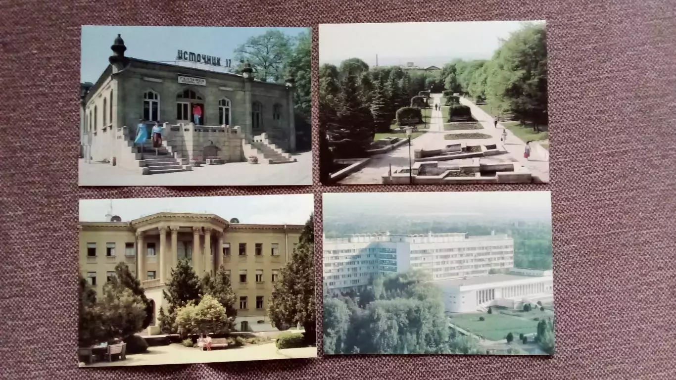 Города СССР : Ессентуки 1984 г. полный набор - 12 почтовых карточек (открыток) 3