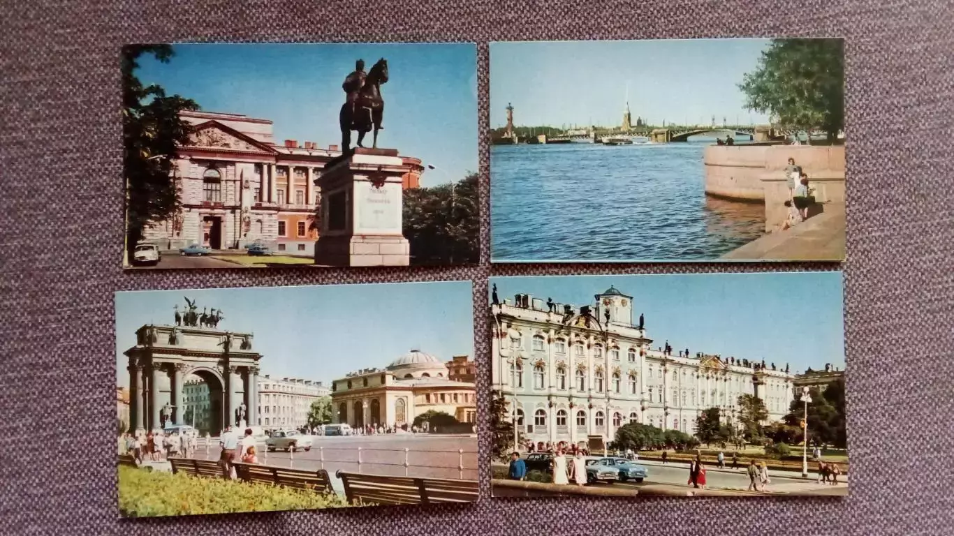 Города СССР : Ленинград (Санкт-Петербург) 1970 г. полный набор - 15 открыток 2