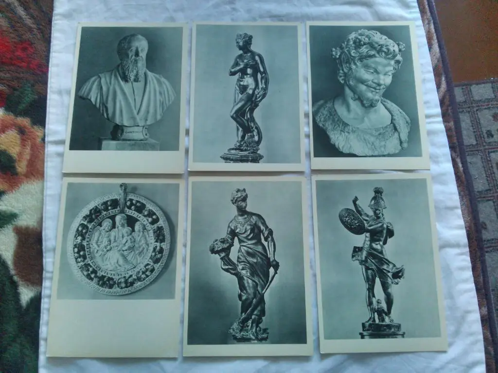 Итальянская скульптура XV - XVI веков 1972 г. , полный набор - 24 открытки 2