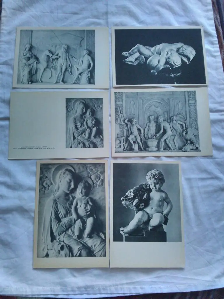Итальянская скульптура XV - XVI веков 1972 г. , полный набор - 24 открытки 4
