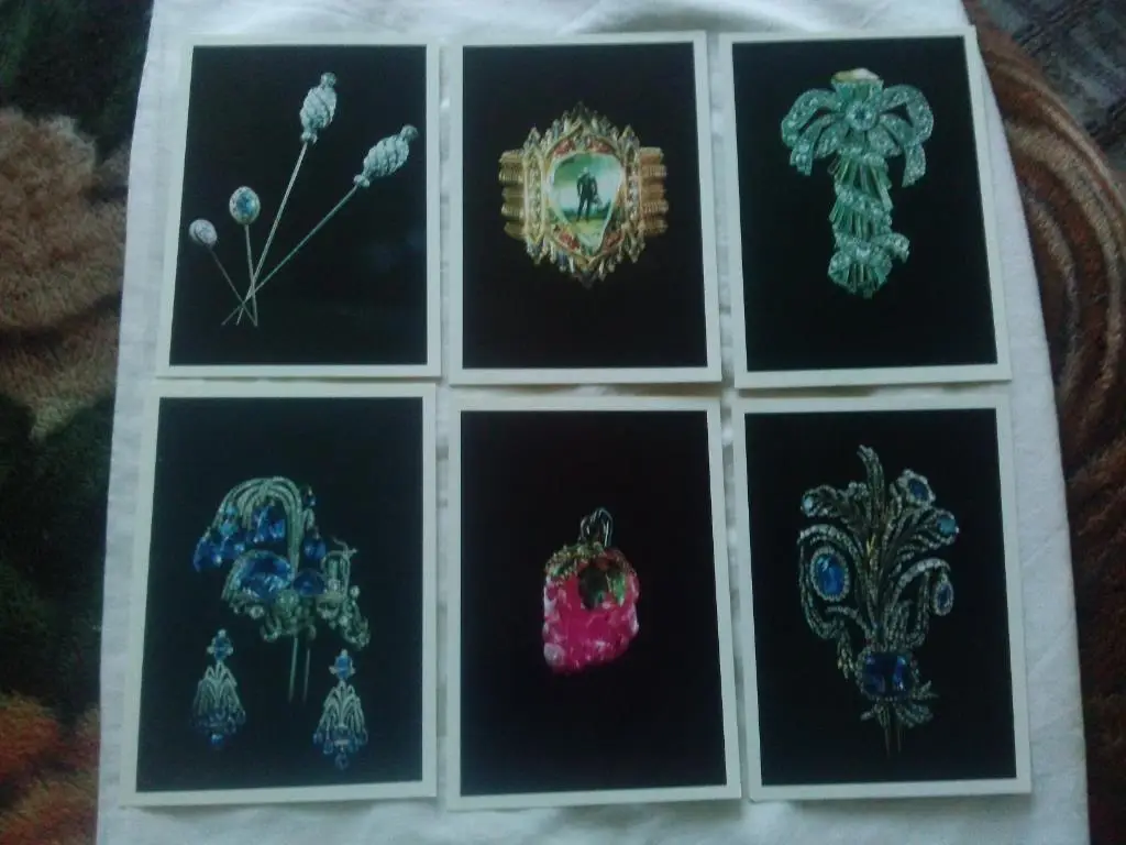 Алмазный фонд СССР 1991 г. , полный набор - 15 открыток ( чистые , в идеале ) 2