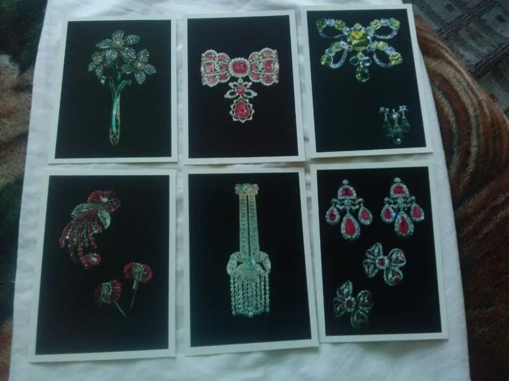 Алмазный фонд СССР 1991 г. , полный набор - 15 открыток ( чистые , в идеале ) 3