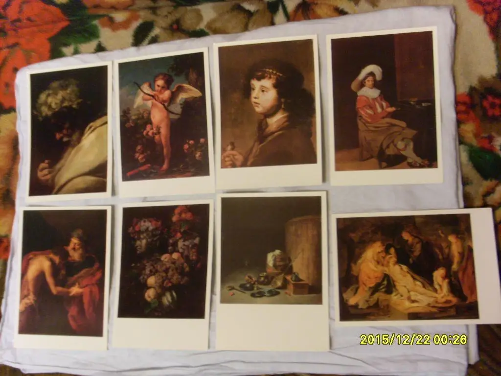 Западно - европейская живопись 1974 г. , полный набор - 16 открыток 2