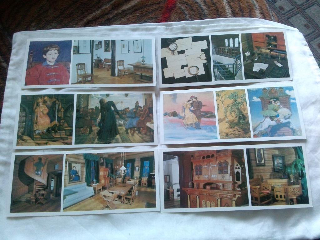 Дом - музей В.М.Васнецова 1983 г. , полный набор - 12 открыток (Художник) 3
