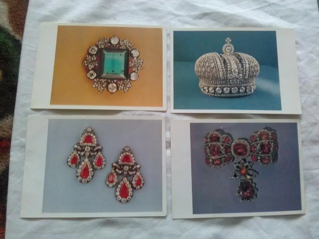 Сокровища Алмазного фонда СССР 1981 г. полный набор - 16 открыток (чистые) идеал 3