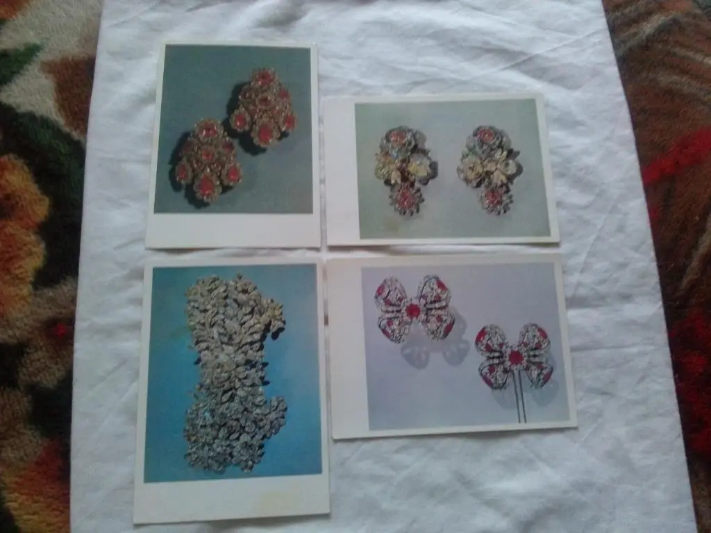 Сокровища Алмазного фонда СССР 1981 г. полный набор - 16 открыток (чистые) идеал 4