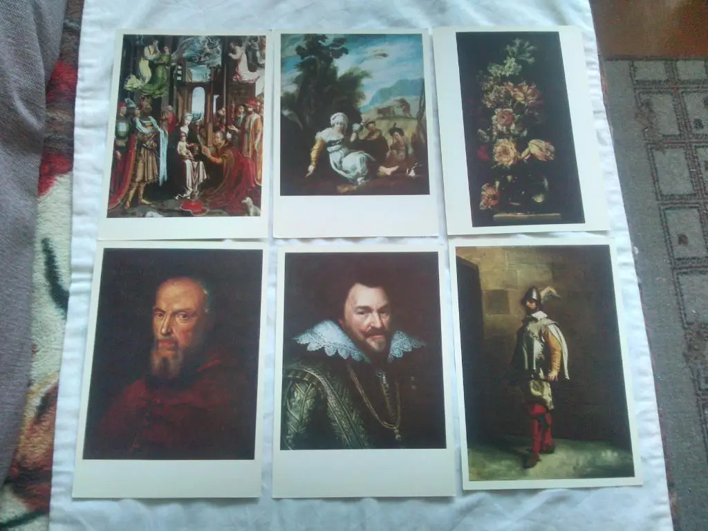 Западноевропейская живопись 1979 г. полный набор - 16 открыток ( большие ) 2