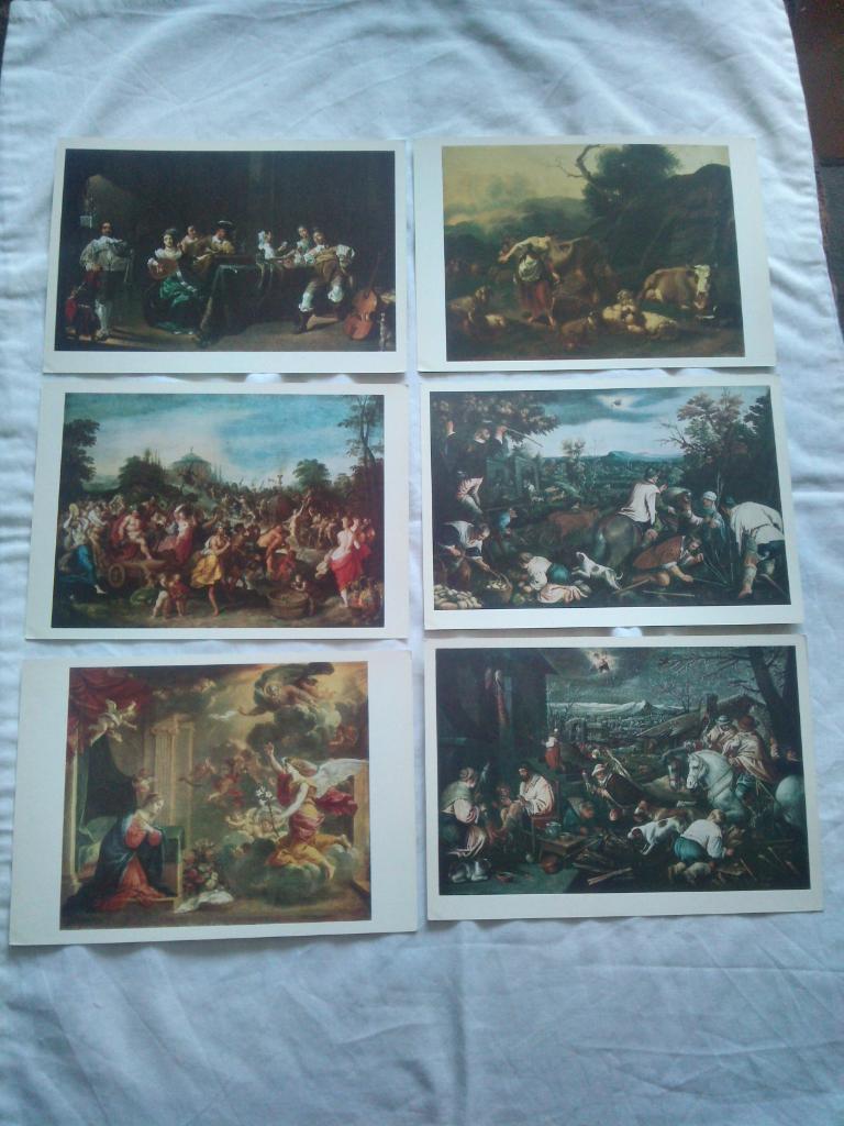 Западноевропейская живопись 1979 г. полный набор - 16 открыток ( большие ) 3