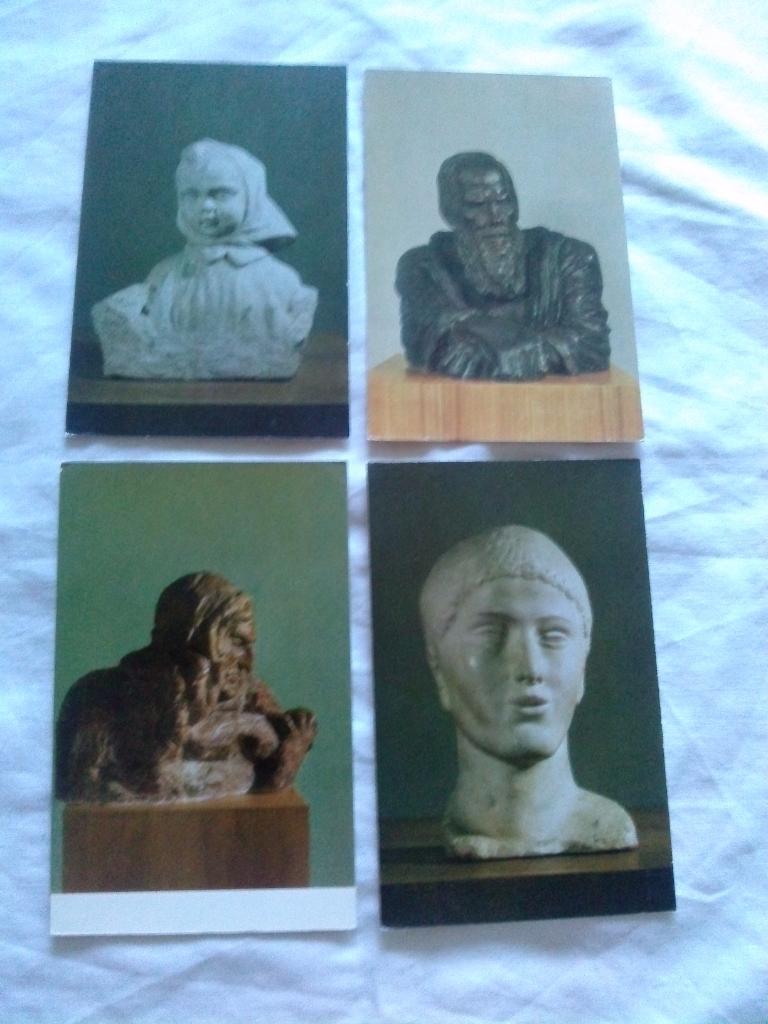 Скульптура С.Коненкова в Русском музее 1974 г. , полный набор - 12 открыток 3