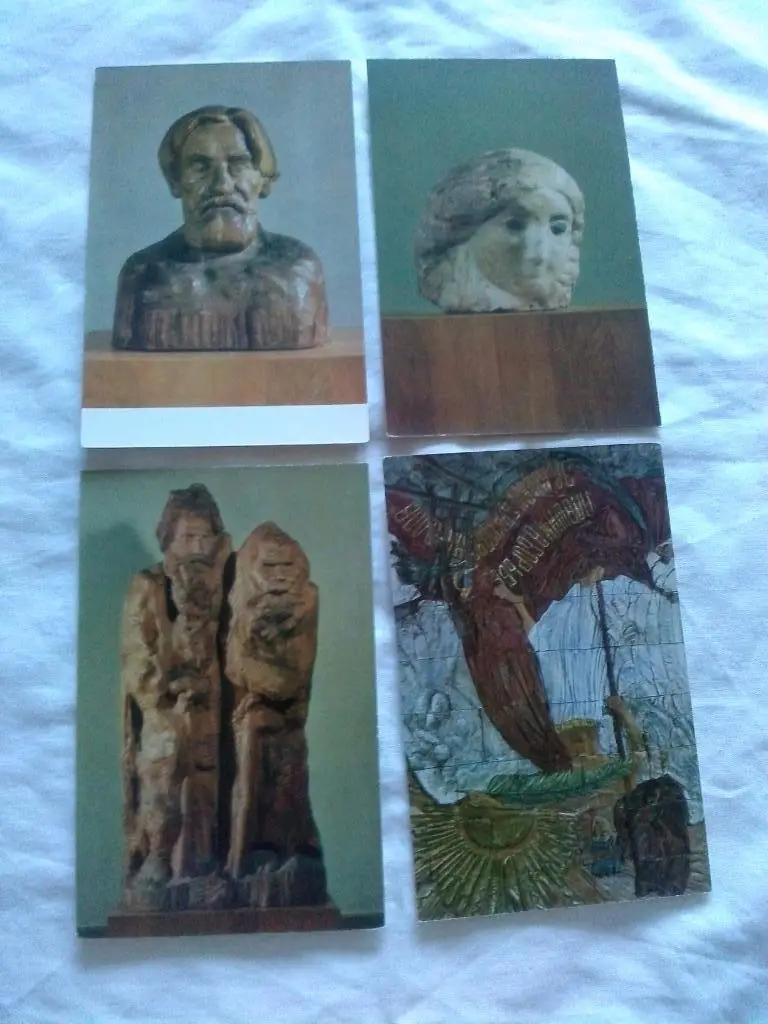 Скульптура С.Коненкова в Русском музее 1974 г. , полный набор - 12 открыток 4