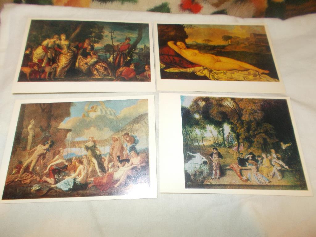 Живопись Дрезденская картинная галерея 1983 г. , полный набор - 16 открыток 3