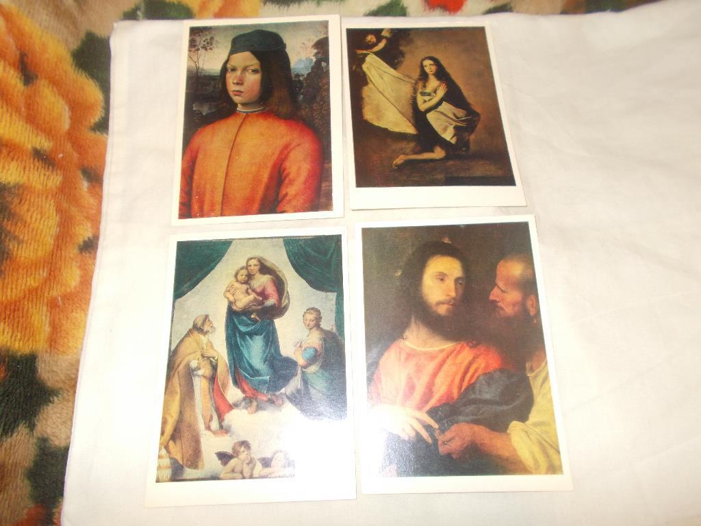 Живопись Дрезденская картинная галерея 1983 г. , полный набор - 16 открыток 4