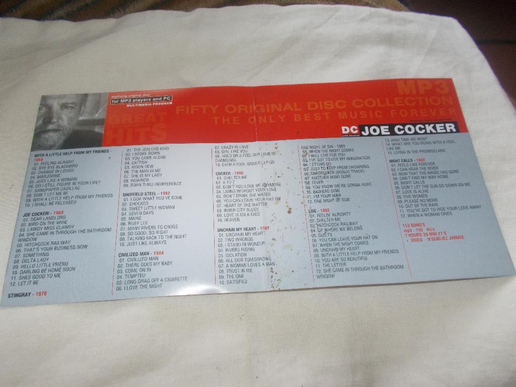 CD МР - 3 : Joe Cocker ( 9 альбомов 1969 - 1992 гг. ) лицензия 2