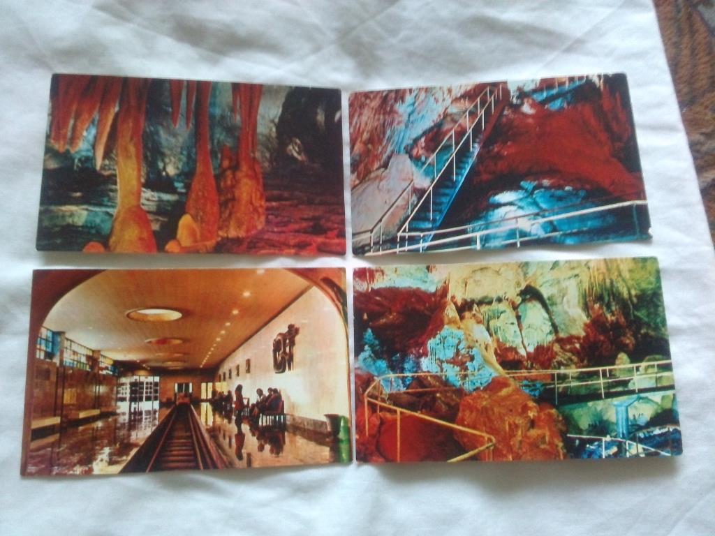 Кавказ Новоафонская пещера 1978 г. , полный набор - 15 открыток (чистые ) 2