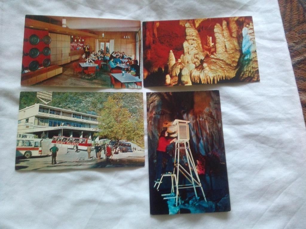 Кавказ Новоафонская пещера 1978 г. , полный набор - 15 открыток (чистые ) 3