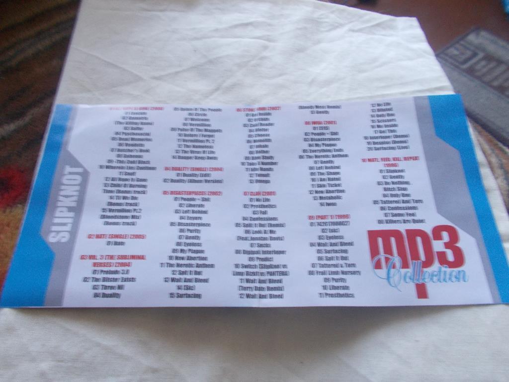 MP - 3 диск группаSlipknot10 альбомов ( 1996 - 2008 гг. ) Лицензия 1