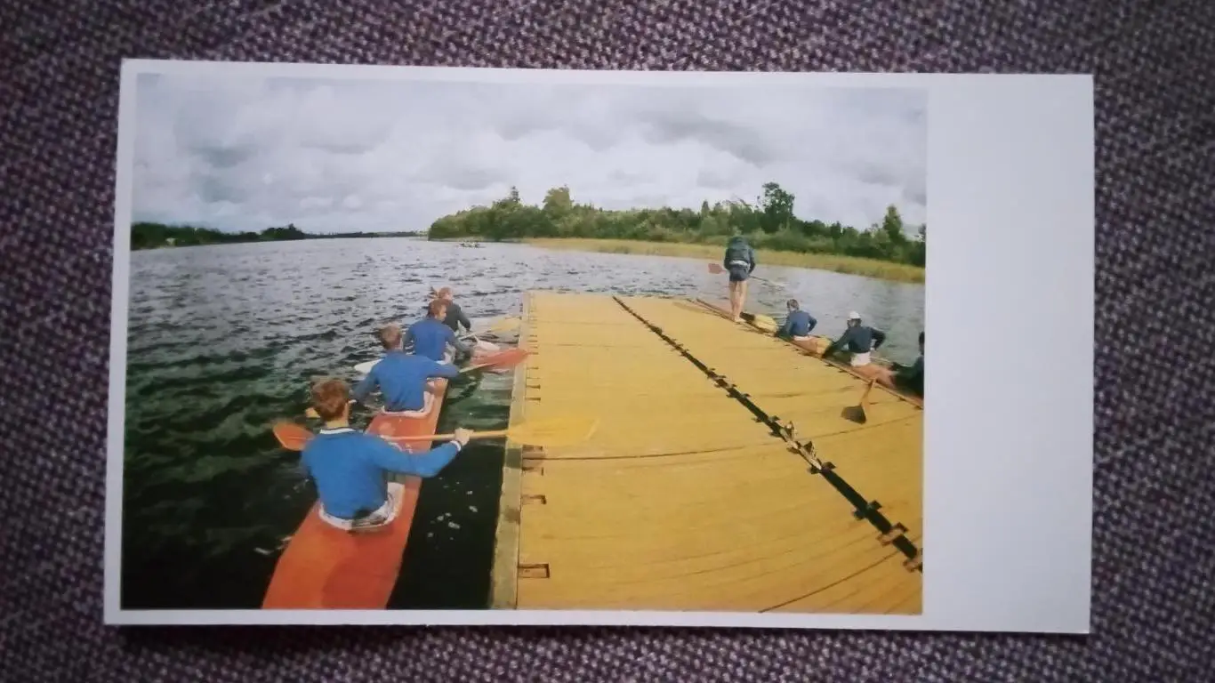 Тракай Тренировка гребцов 1981 г. Спорт ( Гребля на байдарках )