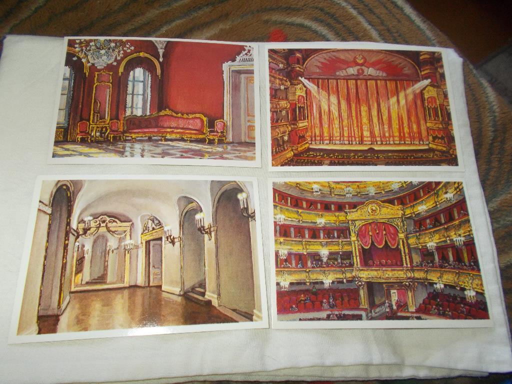 Большой театр СССР 1976 г. ( полный набор - 16 открыток ) Мебель , обстановка 1