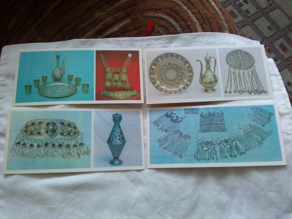 Народные ремёсла : Дагестанская чеканка 1975 г. (набор из 16 открыток) чистые 3