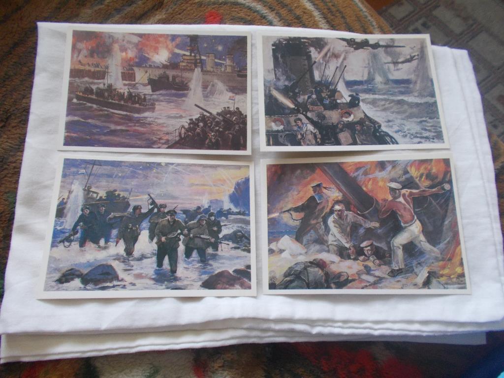 ВМФ СССР в Великой Отечественной войне (полный набор - 16 открыток) 1979 г. 3