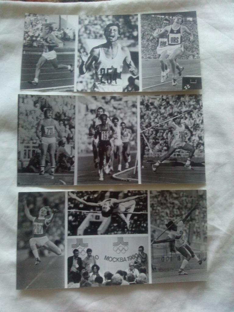 Герои Олимпиады - 80 (1981 г.) полный набор - 10 открыток (Олимпиада 1980 г.) 3