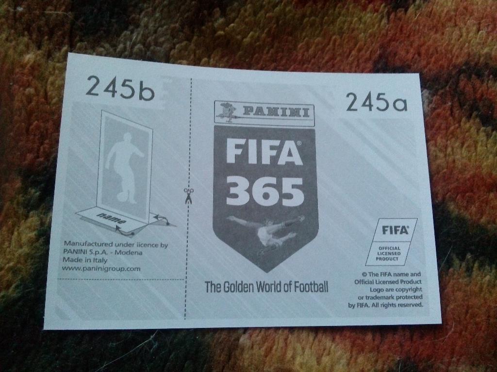 Наклейка Panini FIFA 365 : Mario Rui ( Наполи ) 1