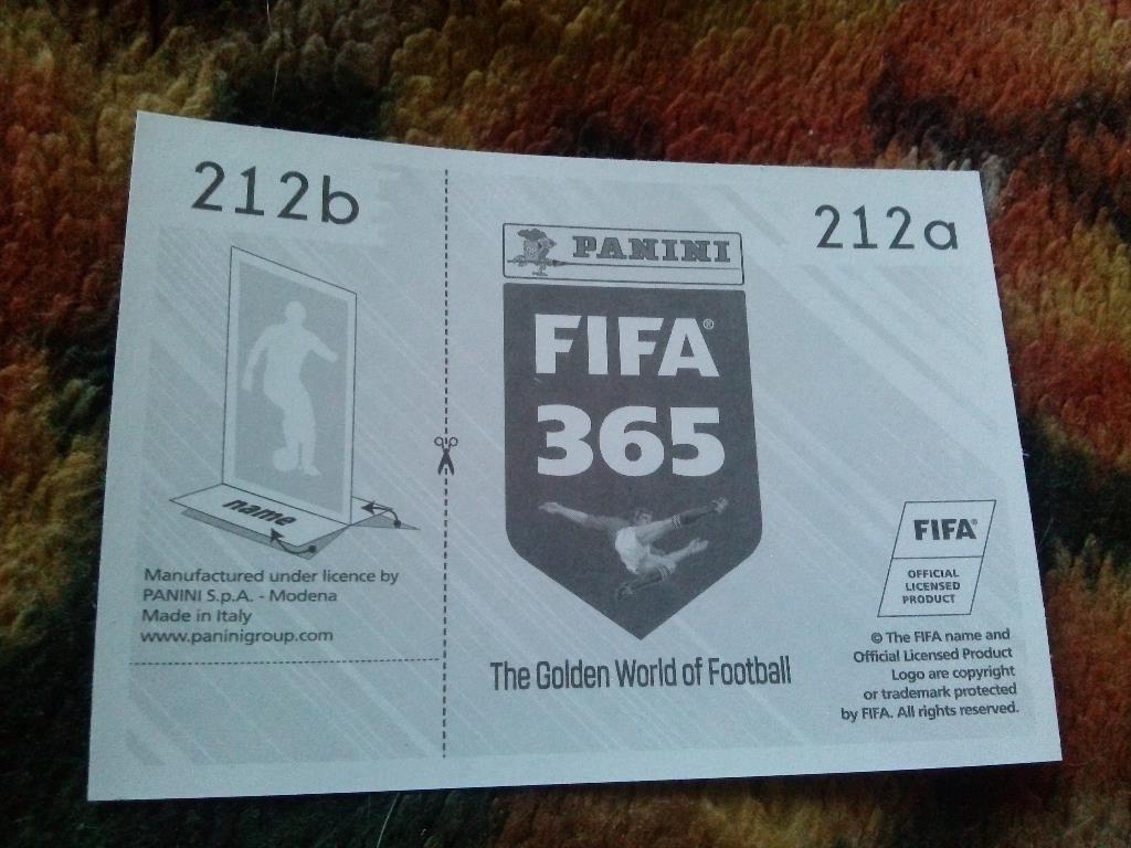 Наклейка Panini FIFA 365 : Sime Vrsaljko ( Интер ) 1