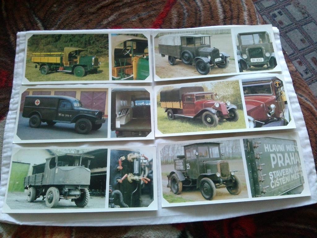 Чехословакия : Старые автомобили - Грузовики , автобусы (набор - 17 открыток) 2