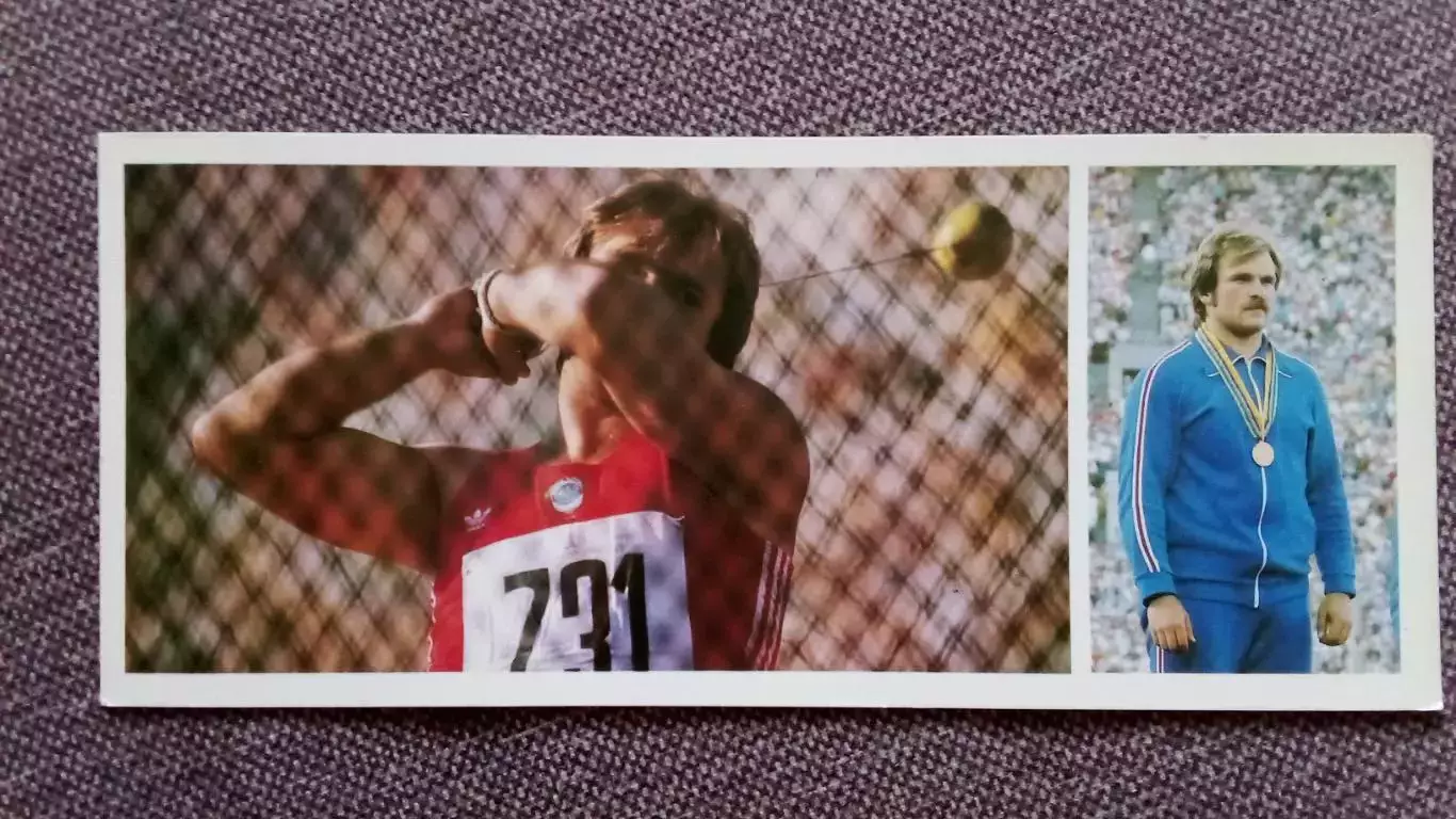 Ю. Седых - Олимпийский чемпион 1980 г. Легкая атлетика Олимпиада 1980 г.