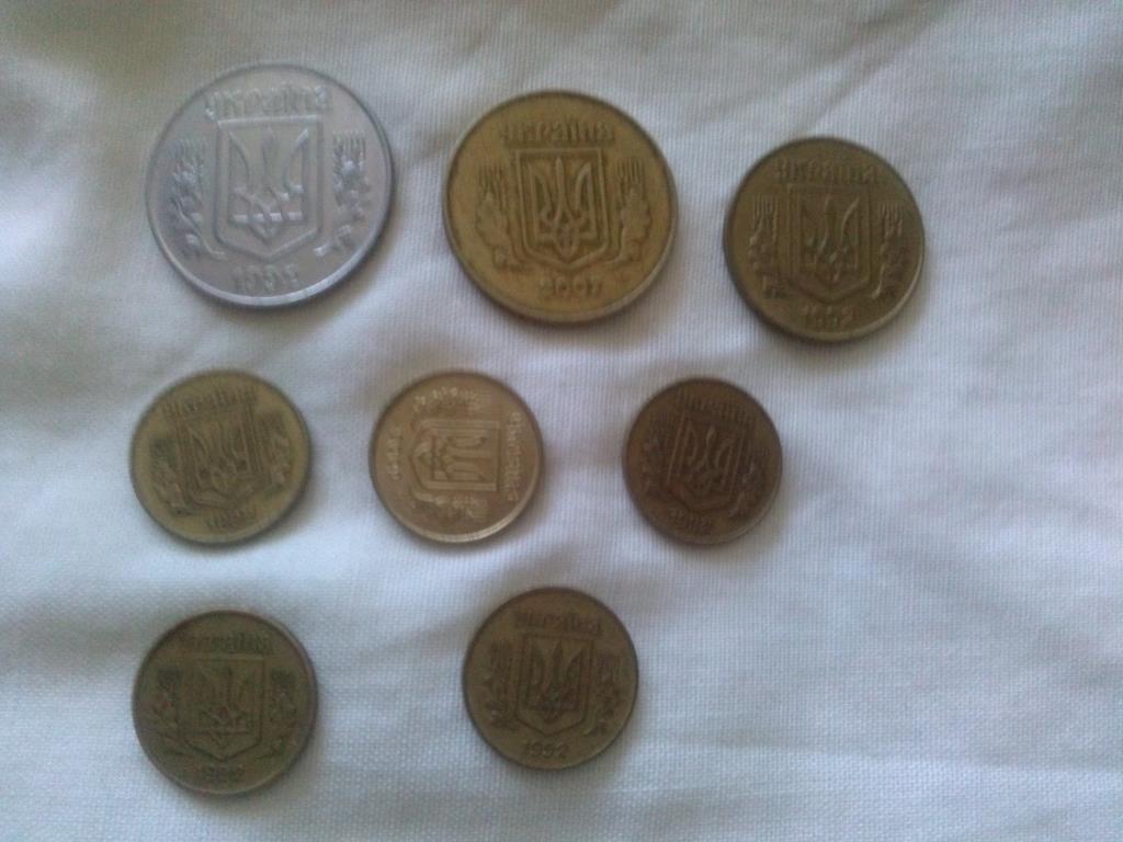 Монеты Украины (8 шт.) 50 , 25 , 10 , 5 копинок ( 1992 - 2009 гг. )