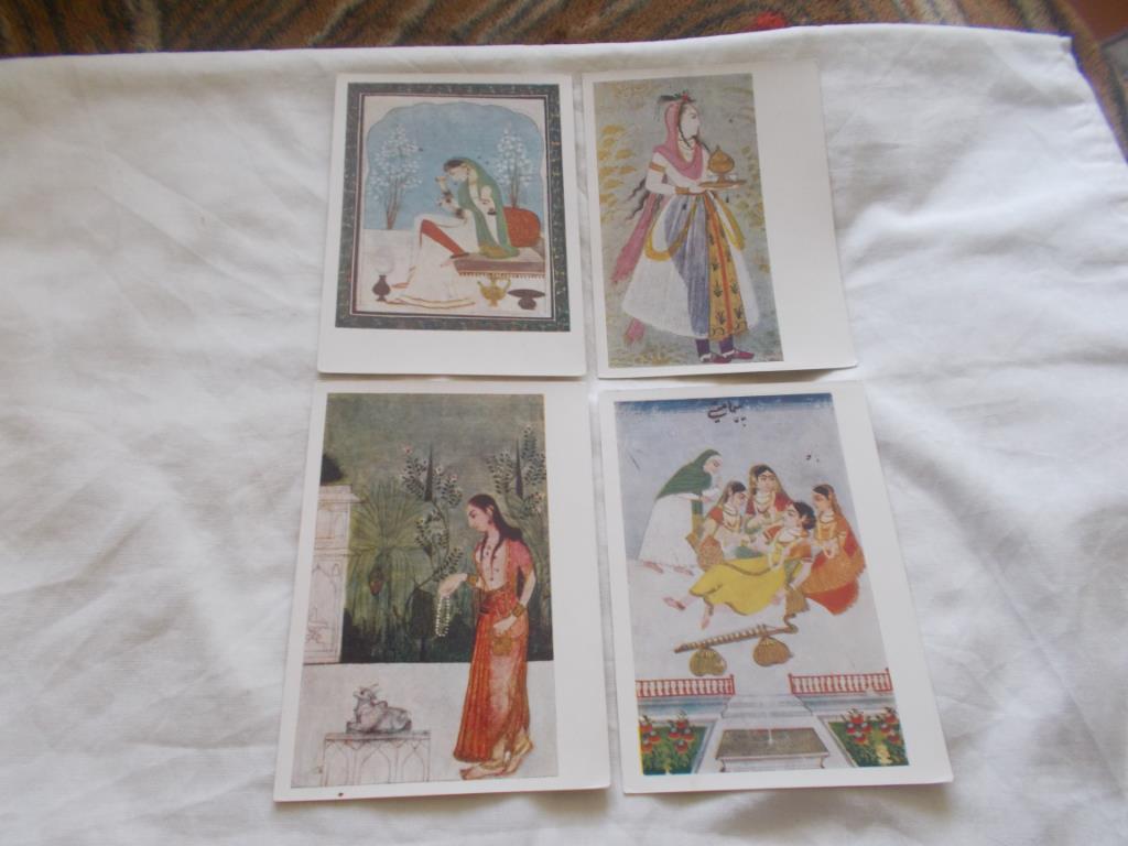 Индийская миниатюра (Изогиз 1957 г.) полный набор - 12 открыток ( чистые ) 3