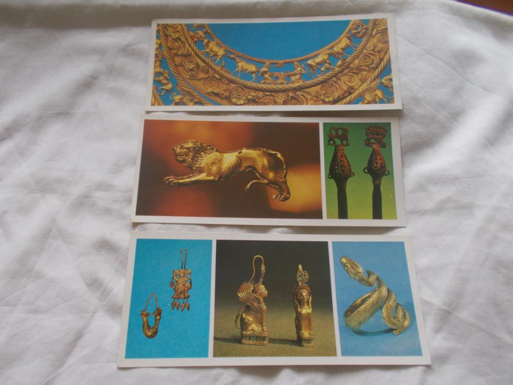 Сокровища скифских курганов 1984 г. Набор из 11 открыток ( Скифы ) чистые 3