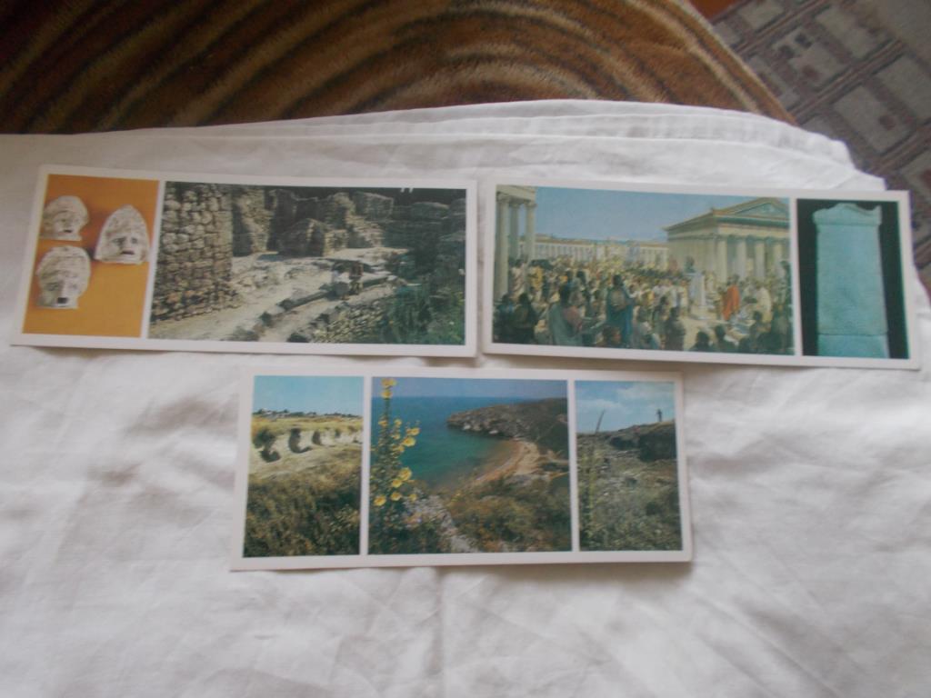 Античные города Крыма 1984 г. , полный набор - 15 открыток (Археология) чистые 4