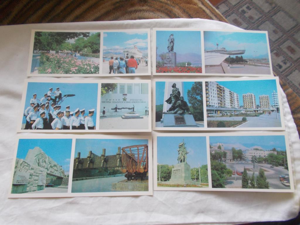 Города СССР : Новороссийск 1984 г. , полный набор - 12 открыток (чистые , идеал) 3