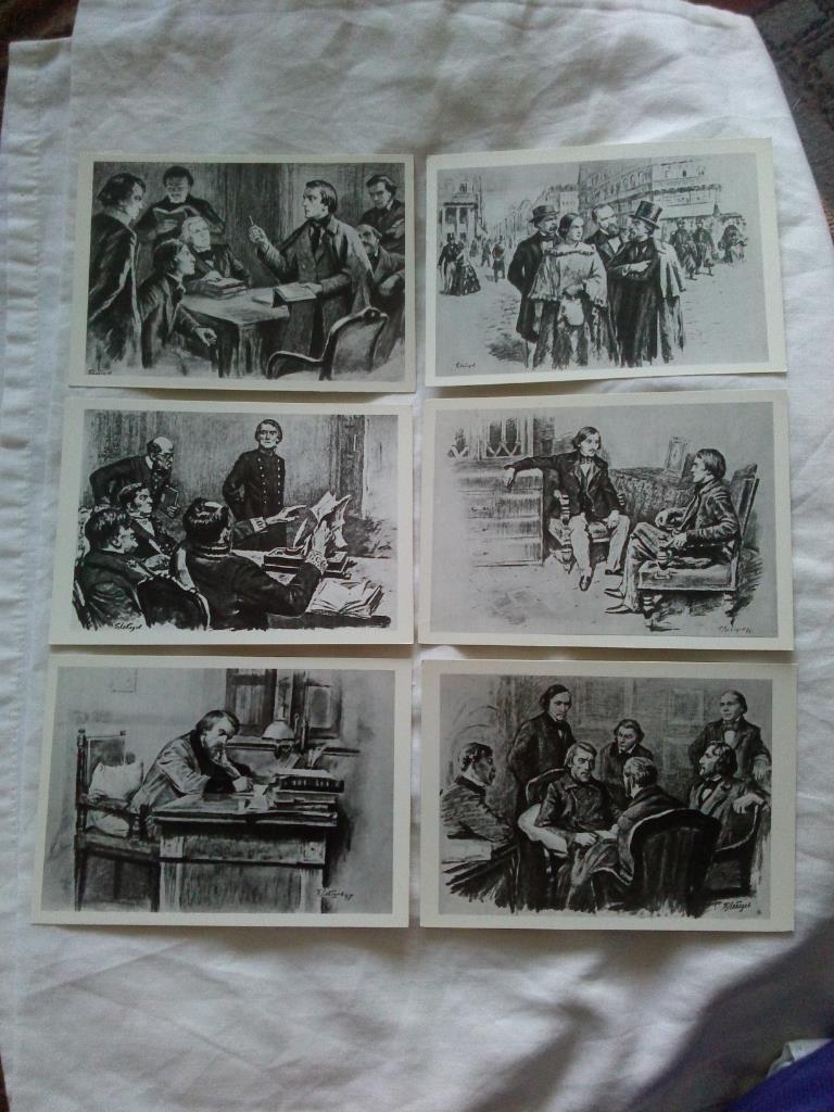 В.Г. Белинский 1981 г. полный набор - 25 открыток (чистые , в идеале) Живопись 4