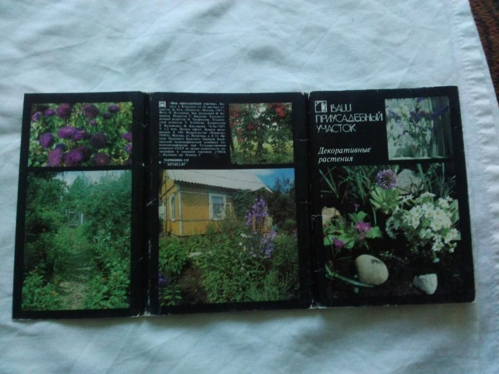 Декоративные растения 1987 г. полный набор - 18 открыток (Флора , цветы) 1