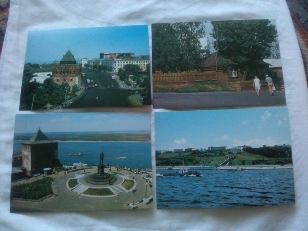 Города СССР : Горький (Нижний Новгород) 1983 г. полный набор - 12 открыток 3