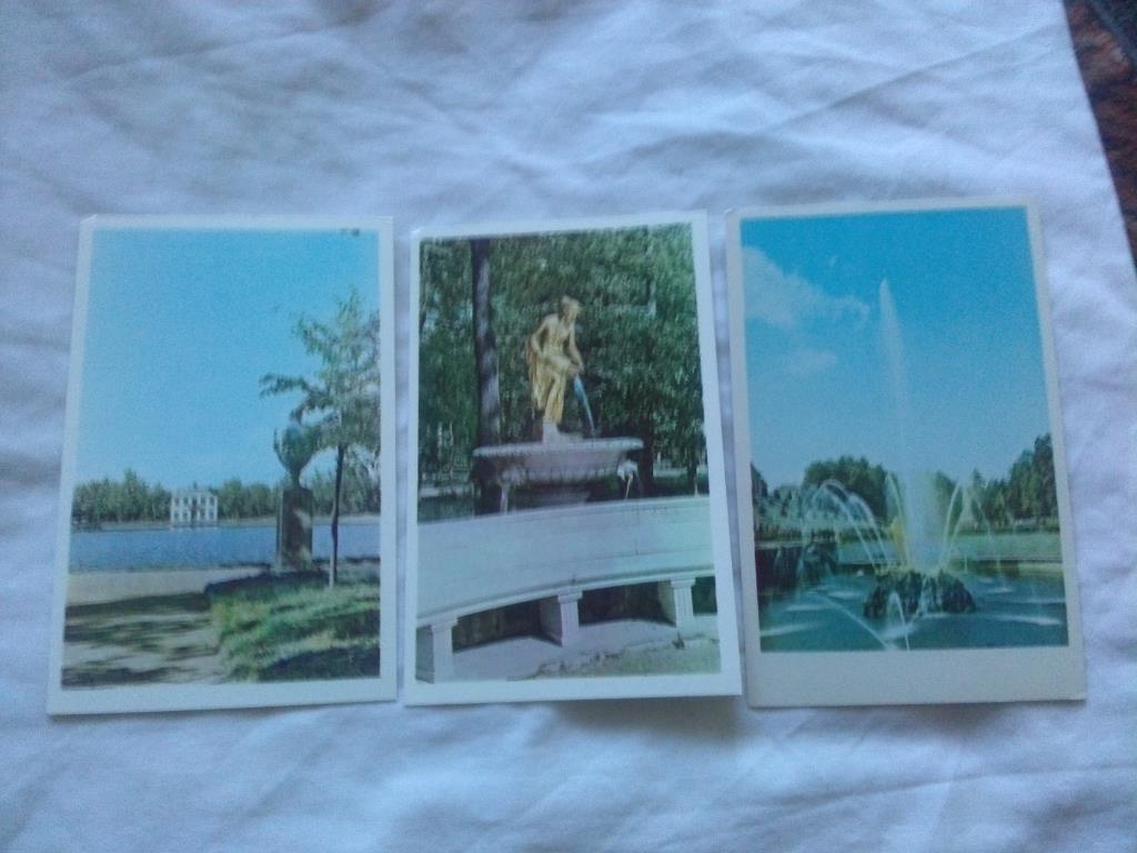Петродворец (Ленинград) Парки 1971 г. полный набор - 16 открыток (чистые) идеал 4