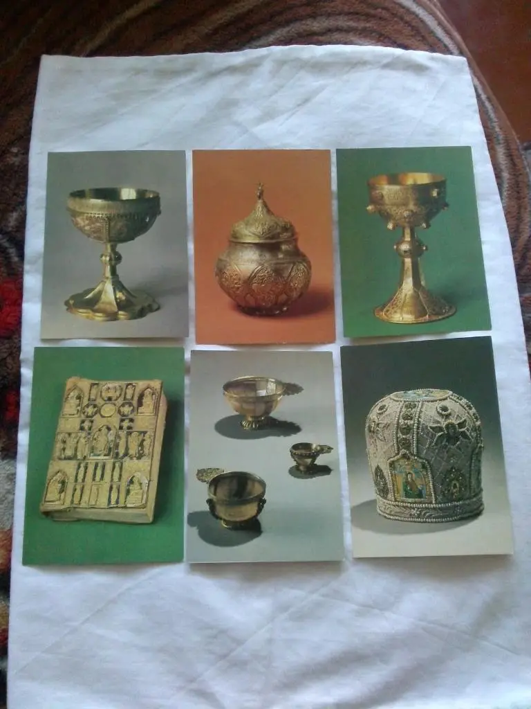 Золотые и серебрянное дело Древней Руси 1983 г. полный набор - 18 открыток 2