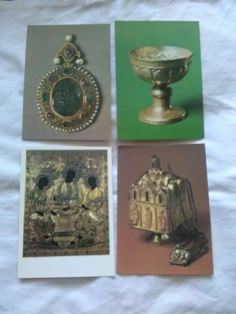 Золотые и серебрянное дело Древней Руси 1983 г. полный набор - 18 открыток 4