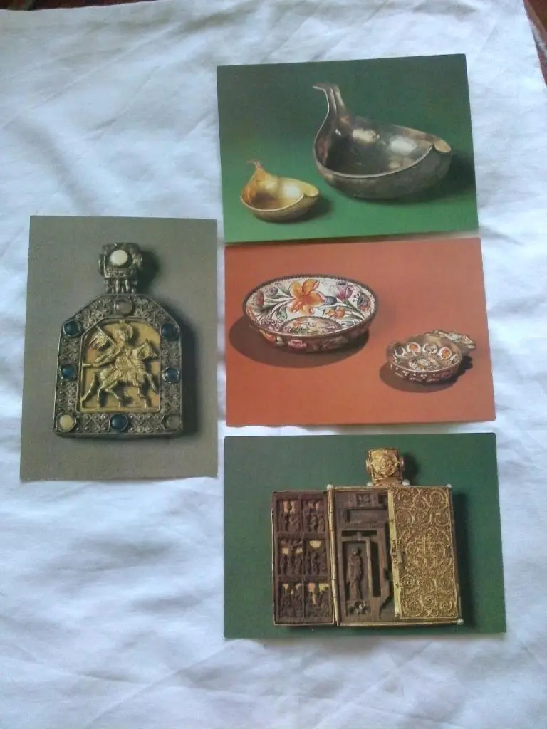 Золотые и серебрянное дело Древней Руси 1983 г. полный набор - 18 открыток 5