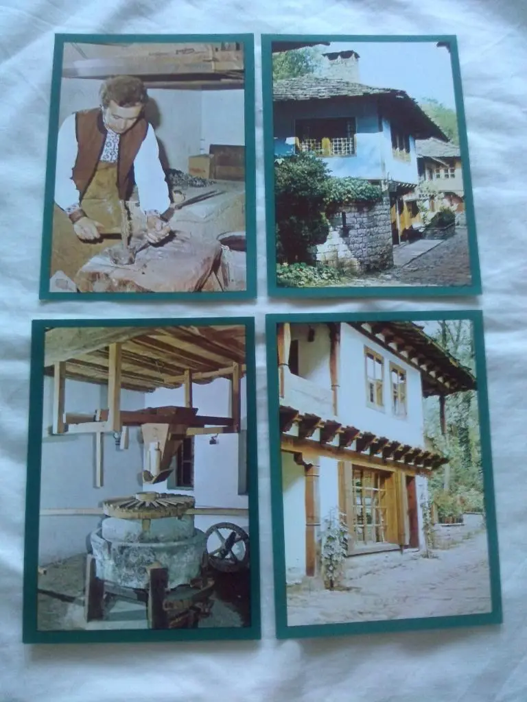 Болгария Этнографический комплекс Етыр , полный набор - 15 открыток (Промыслы) 4