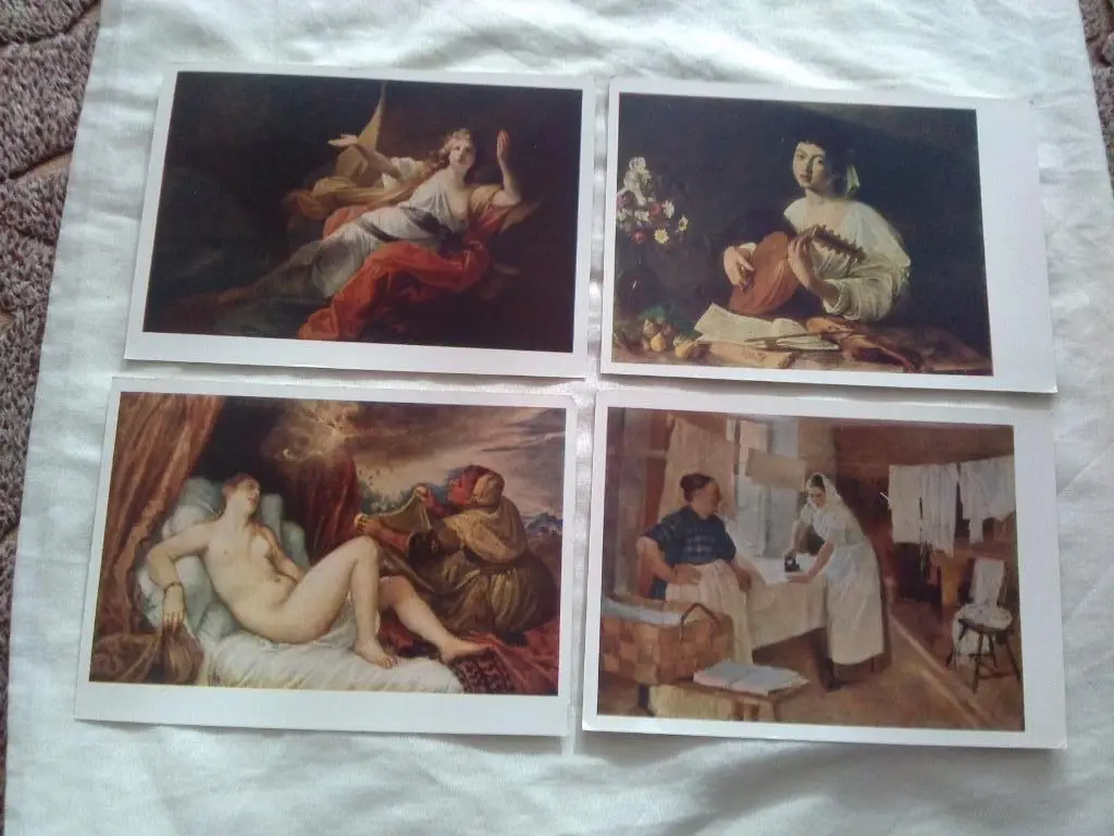 Шедевры западноевропейской живописи 1962 г. полный набор - 20 открыток (чистые) 5