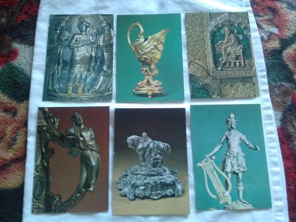 Скульптура в произведениях золотого и серебряного дела 1981 г. полный набор 3