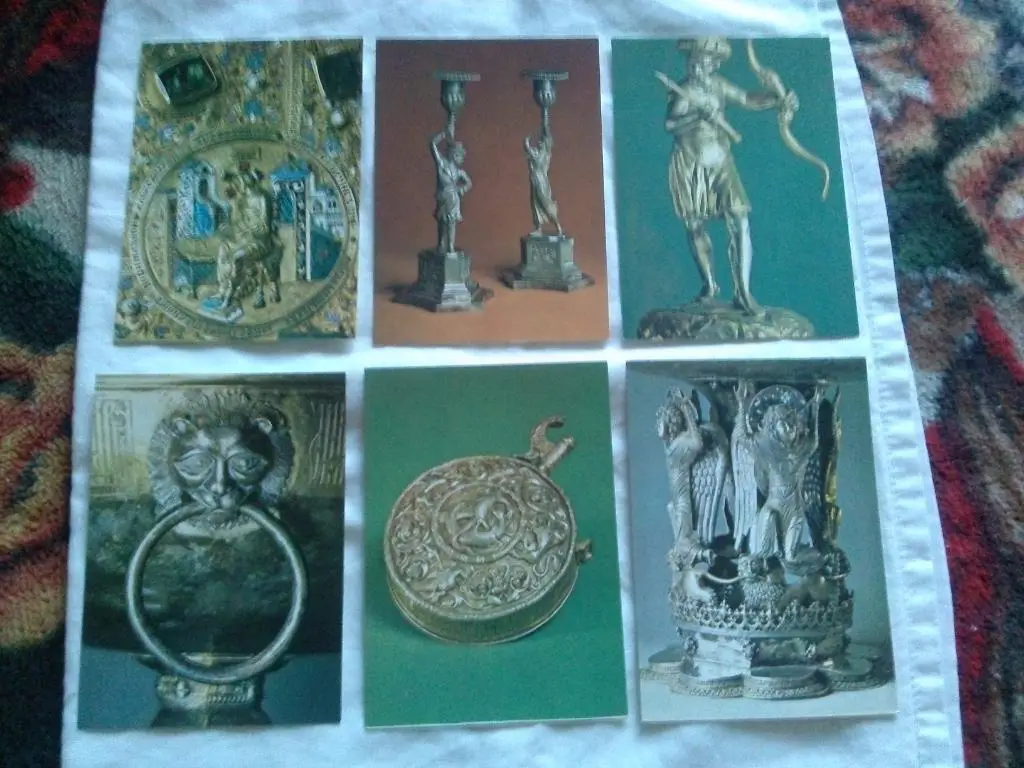 Скульптура в произведениях золотого и серебряного дела 1981 г. полный набор 4