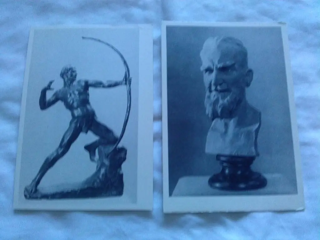 Скульптура Штробл 1958 г. полный набор - 10 открыток (ИЗОГИЗ) Искусство 4