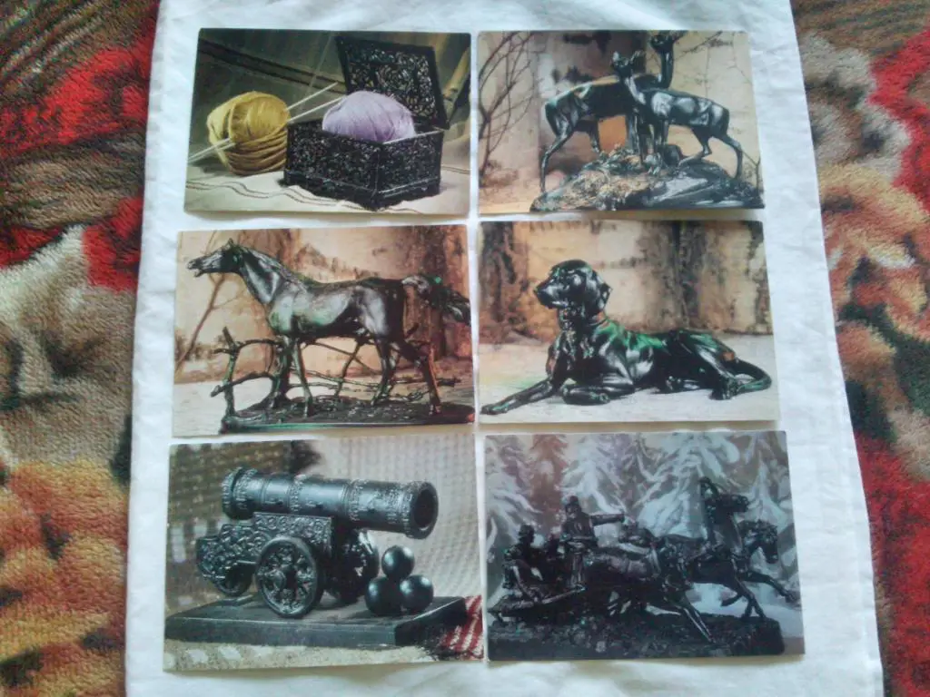 Изделия Каслинских мастеров 1976 г. полный набор - 17 открыток (чистые , идеал) 3