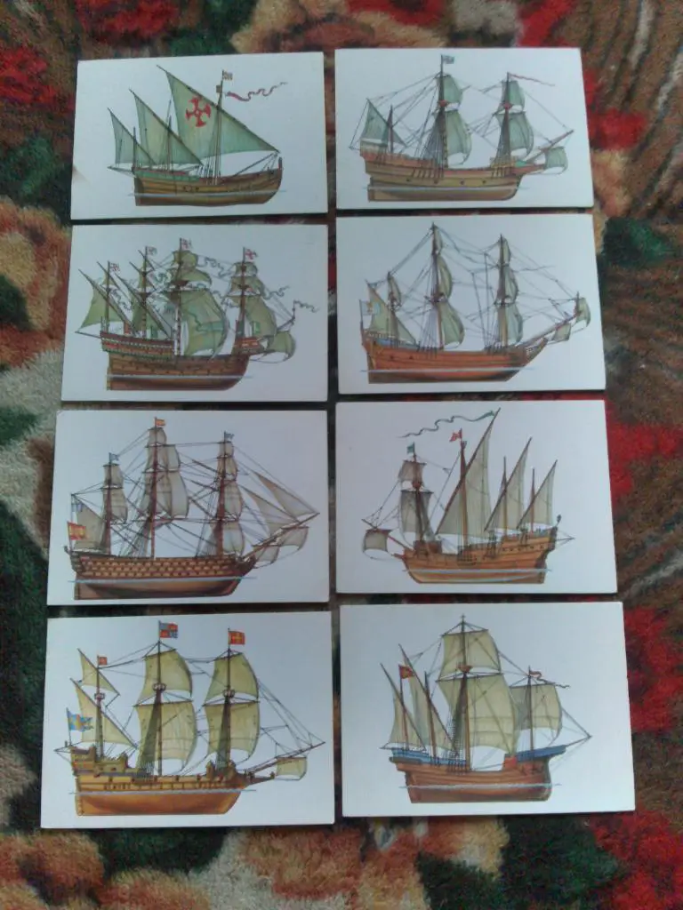 История корабля 1989 г. , полный набор - 32 открытки ( Выпуск № 2 ) Флот Корабли 3